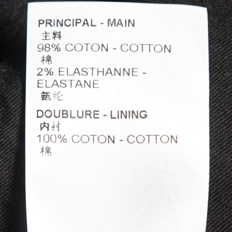 Pre Owned Louis Vuitton Black Denim Straight Fit Jeans L Waist 34"