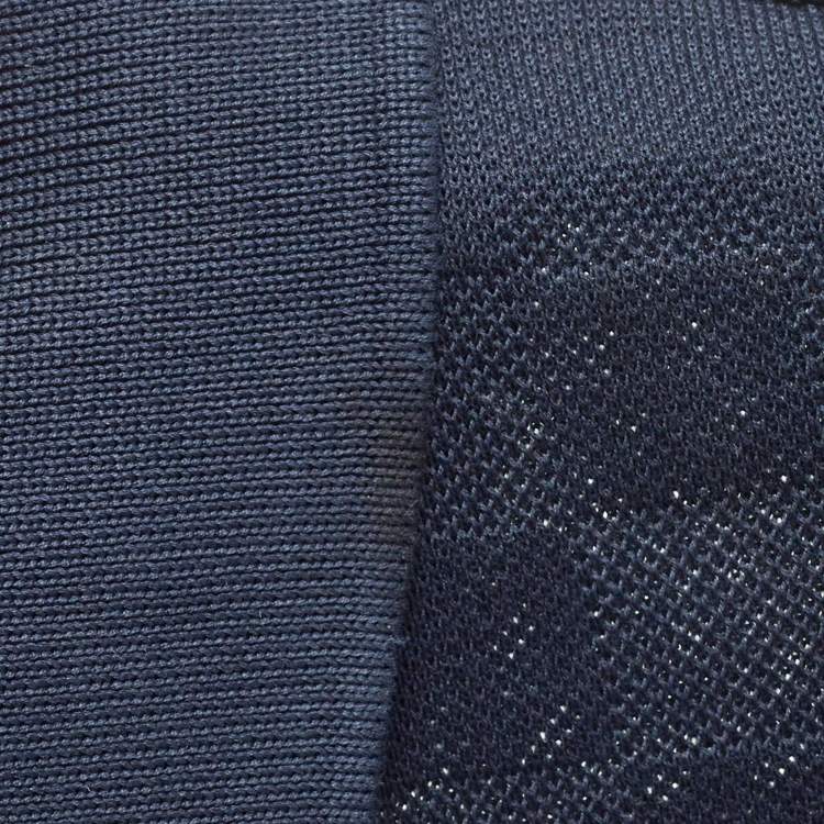 Pre Owned Louis Vuitton Navy Blue Damier Cotton Polo T-Shirt L