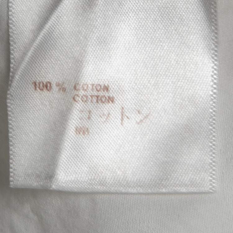 Pre Owned Louis Vuitton White logo Monogram Cotton Button Front Shirt M