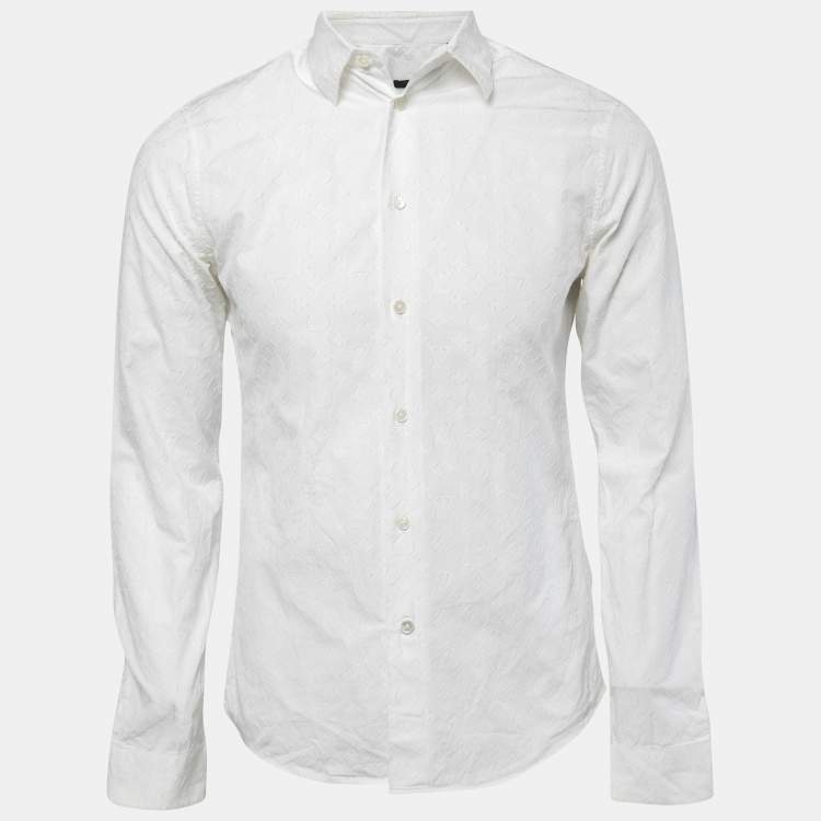 Louis Vuitton White Cotton Logo Collar Long Sleeve T-Shirt M Louis Vuitton  | The Luxury Closet
