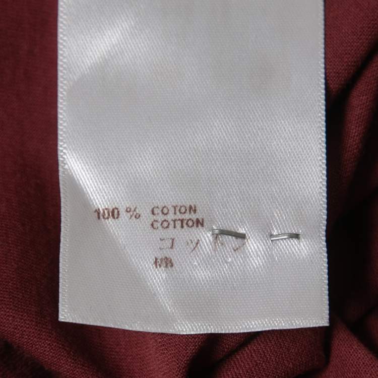 Pre Owned Louis Vuitton Brown Logo Print Cotton Crew Neck Half Sleeve T-Shirt S