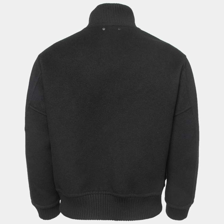 Pre Owned Louis Vuitton Grey/Black Damier Wool Reversible Bomber Jacket XS