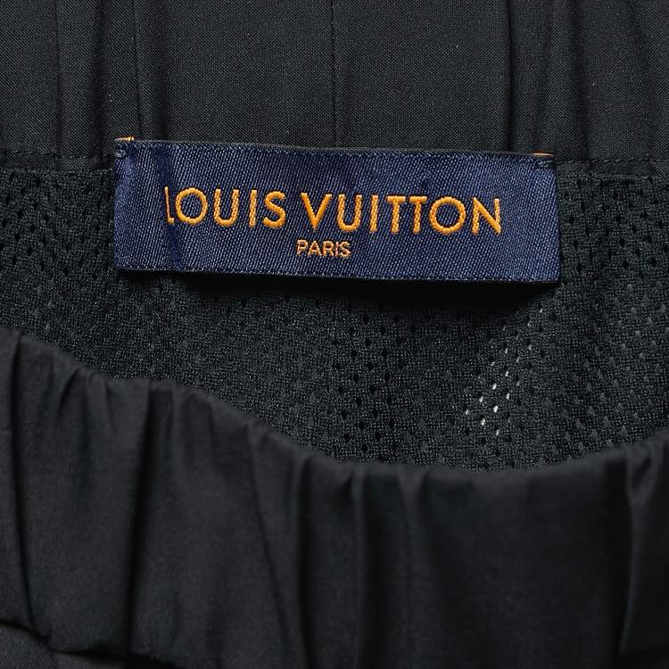 Pre Owned Louis Vuitton Navy Blue Nylon Jogger Pants L