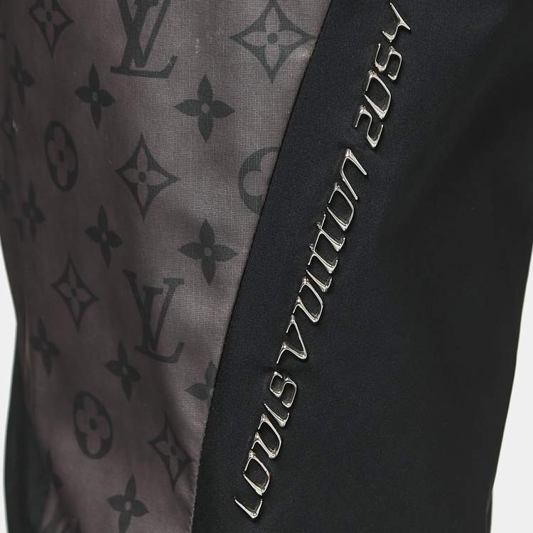 Pre Owned Louis Vuitton Navy Blue Nylon Jogger Pants L