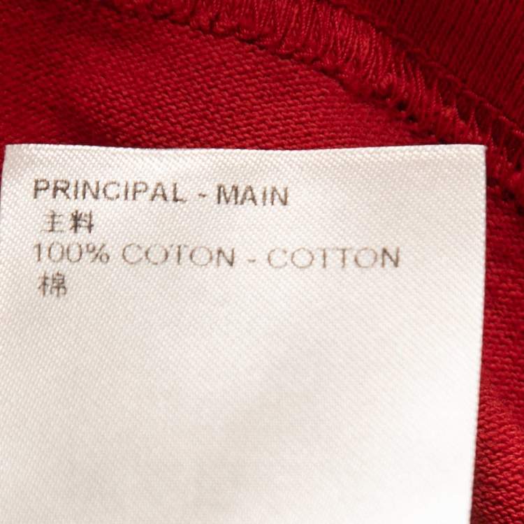 Pre Owned Louis Vuitton Red Cotton Inside-Out T-Shirt M