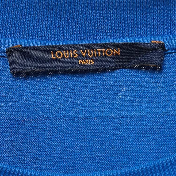 Pre Owned Louis Vuitton Blue Cotton Inside-Out T-Shirt M