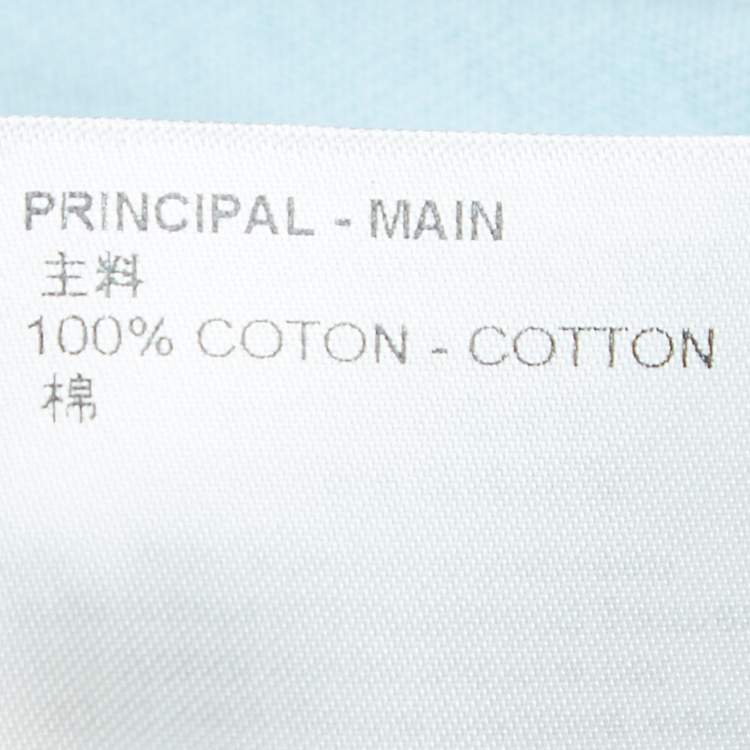 Pre Owned Louis Vuitton Light Blue Monogram Gradient Printed Cotton T-Shirt M