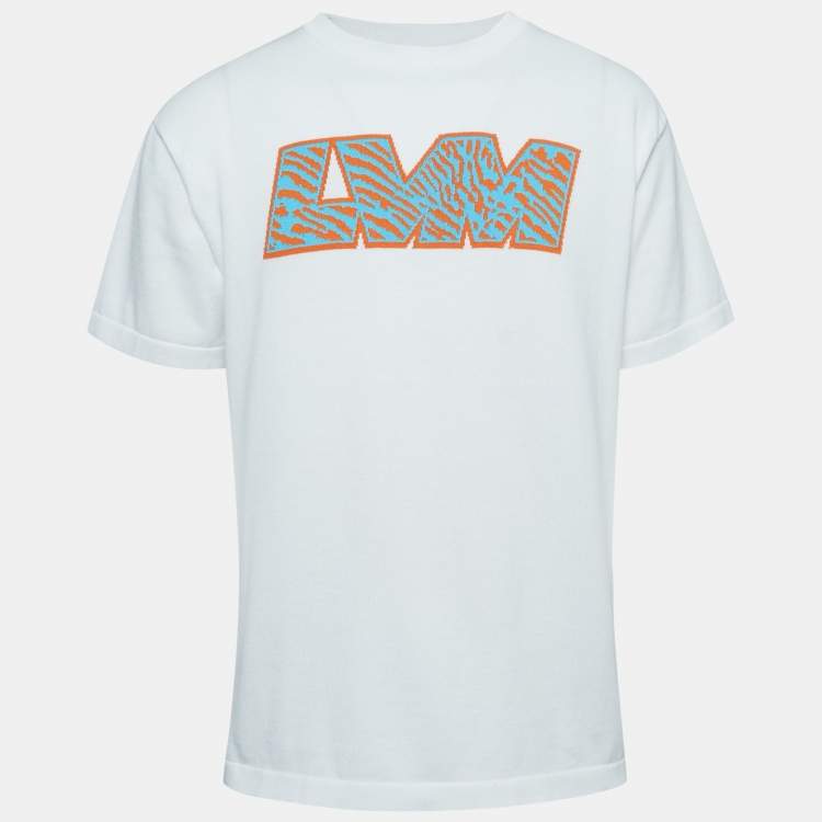 louis vuitton white printed t shirt