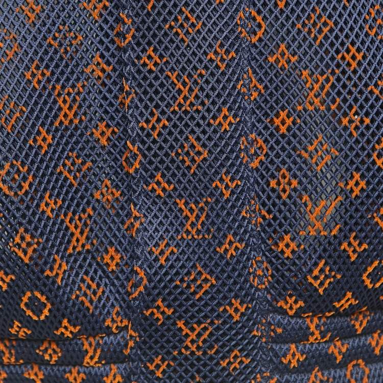 Pre Owned Louis Vuitton Navy Blue Gradient Monogram Mesh Jacket S