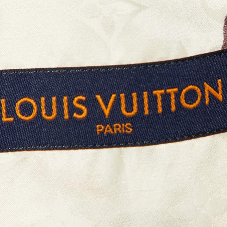 Pre Owned Louis Vuitton Multicolor Flower Monogram Printed Cotton & Silk Oversized Shirt S