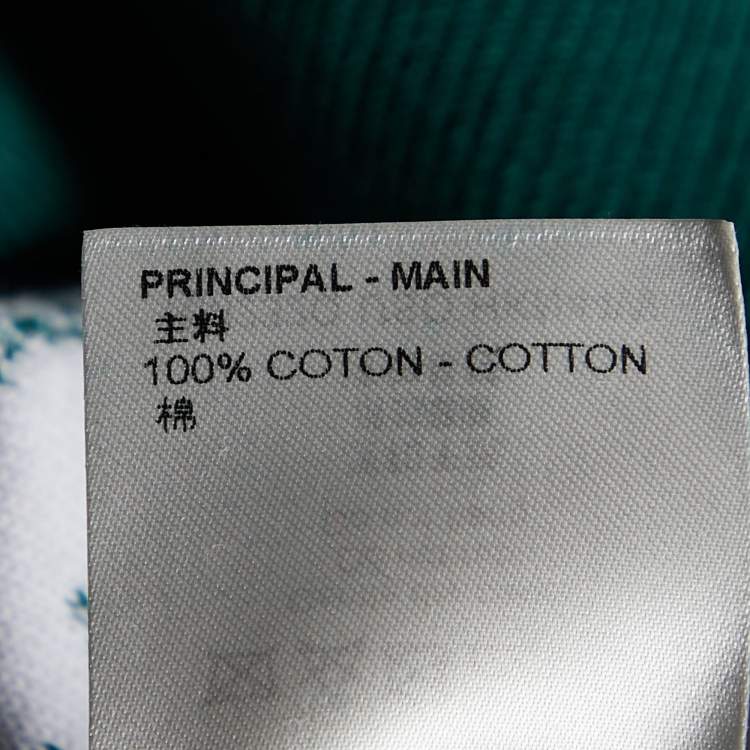 Pre Owned Louis Vuitton Green Gradient Monogram Cotton Sweater XS