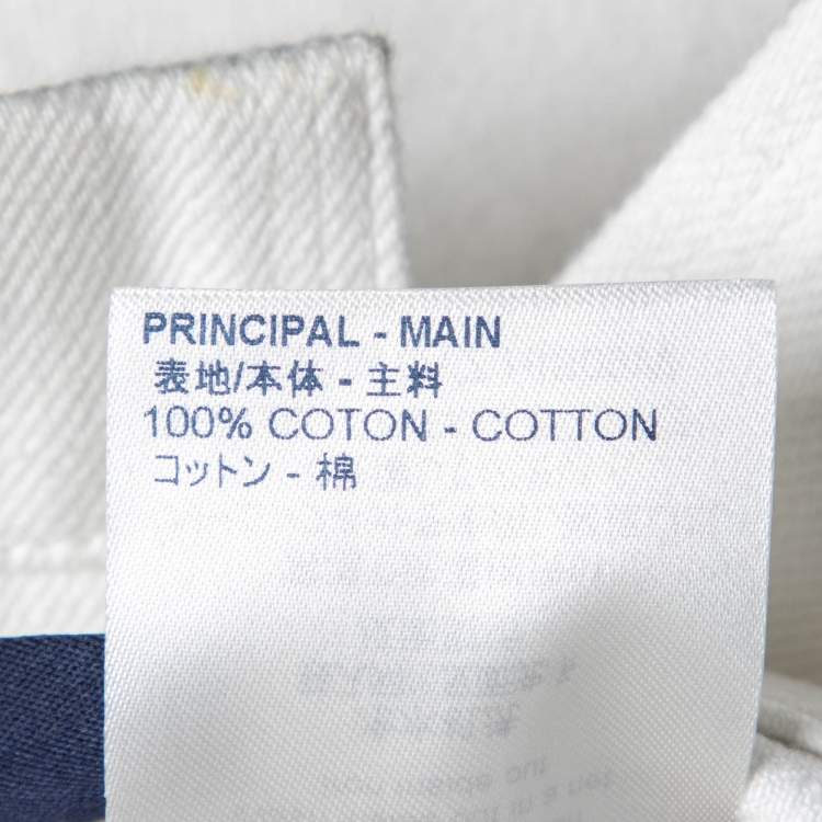 Pre Owned Louis Vuitton Blue/White Gradient Monogram Denim Shirt XS