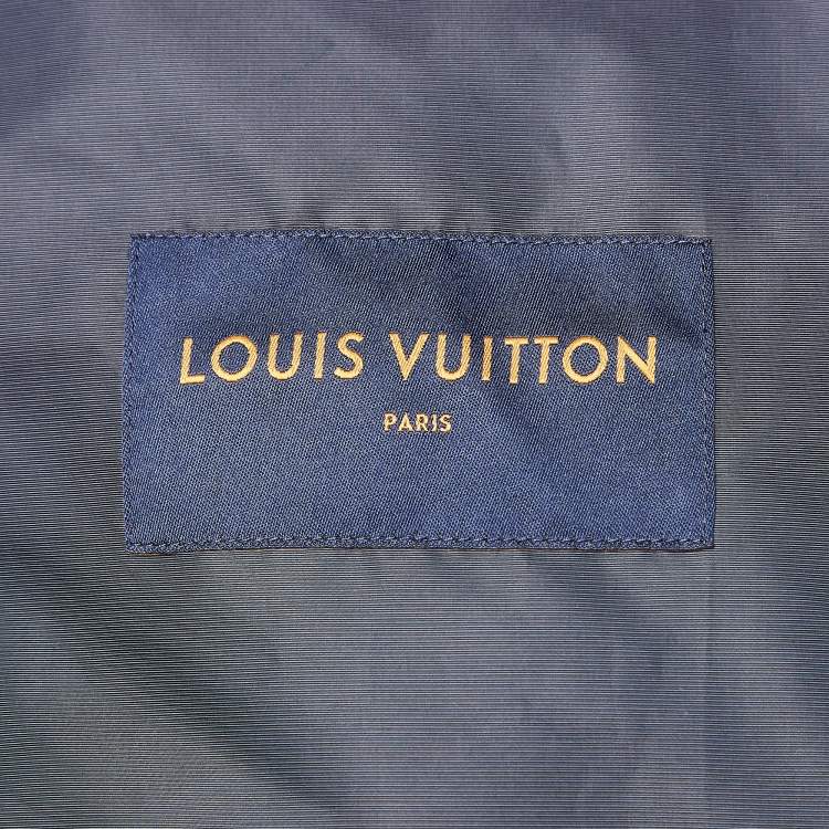 Pre Owned Louis Vuitton Blue Monogram Synthetic Hooded Windbreaker L