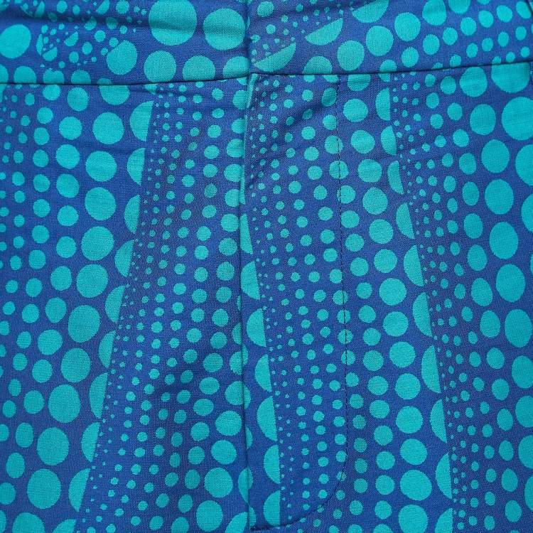 Pre Owned Louis Vuitton × Yayoi Kusama Blue Printed Cargo Shorts L
