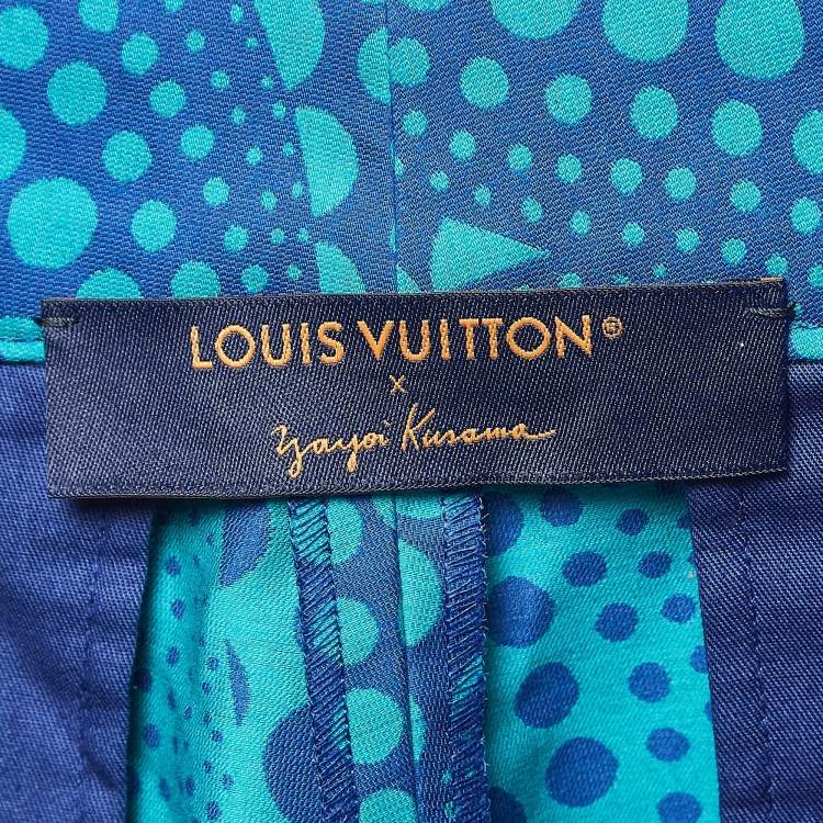 Pre Owned Louis Vuitton × Yayoi Kusama Blue Printed Cargo Shorts L