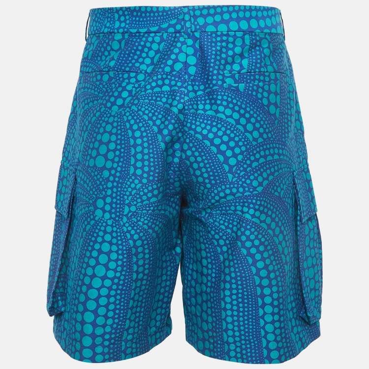 Pre Owned Louis Vuitton × Yayoi Kusama Blue Printed Cargo Shorts L