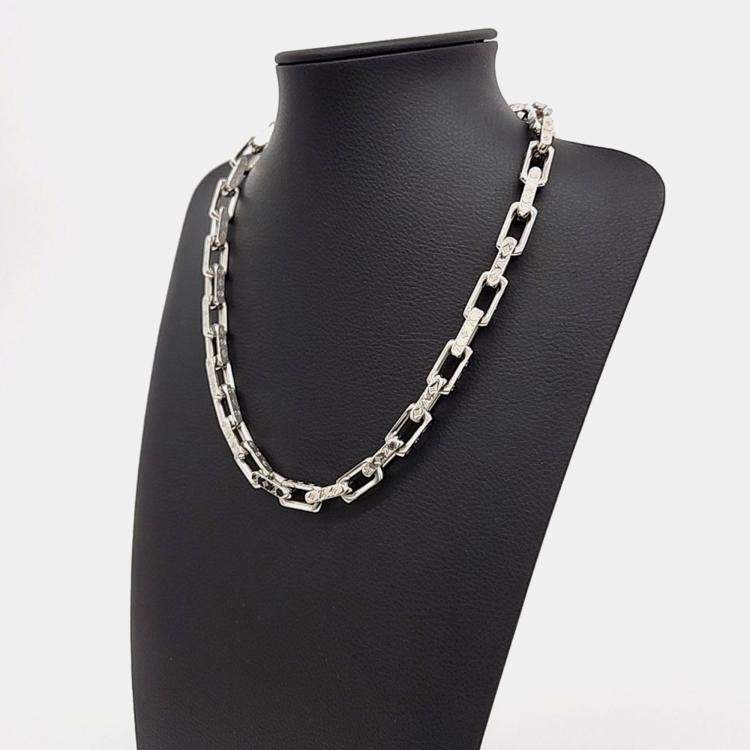 Pre Owned Louis Vuitton Silver Chain Necklace