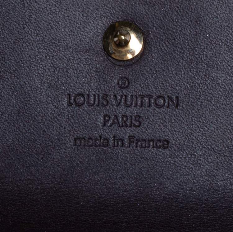 Pre Owned Louis Vuitton Amarante Monogram Vernis Elise Wallet