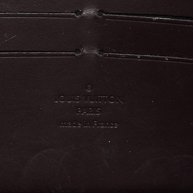 Pre Owned Louis Vuitton Amarante Monogram Vernis Zippy Wallet