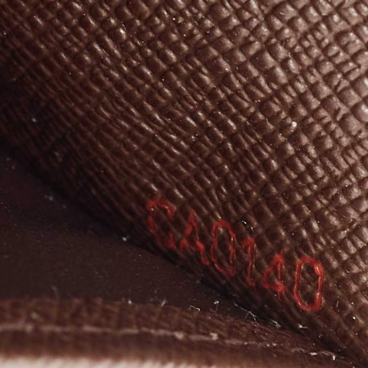 Pre Owned Louis Vuitton Damier Ebene Sistina Wallet