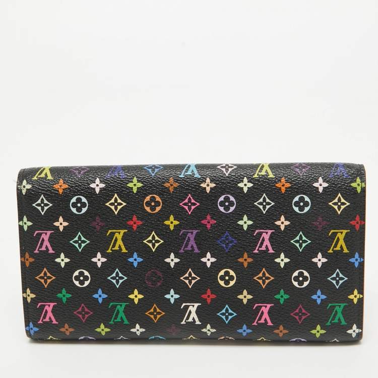 Pre Owned Louis Vuitton Multicolor Monogram Canvas Sarah Continental Wallet