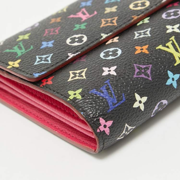 Pre Owned Louis Vuitton Multicolor Monogram Canvas Sarah Continental Wallet