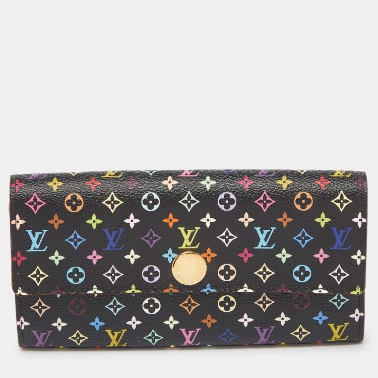Pre Owned Louis Vuitton Multicolor Monogram Canvas Sarah Continental Wallet
