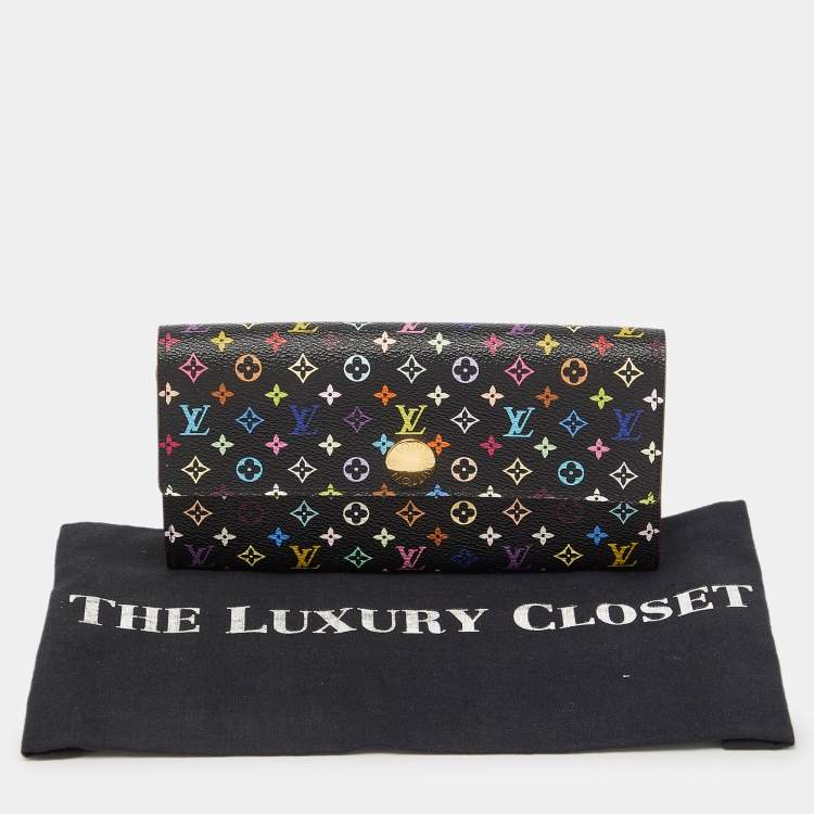 Pre Owned Louis Vuitton Multicolor Monogram Canvas Sarah Continental Wallet