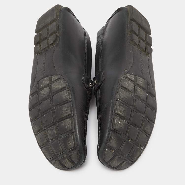 Pre Owned Louis Vuitton Black Leather Monte Carlo Loafers Size 43