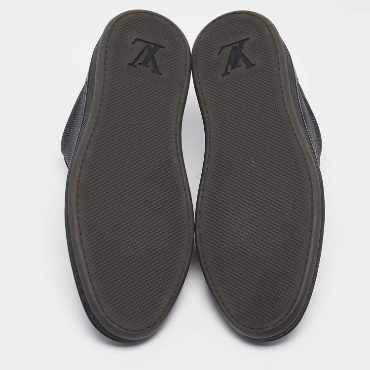 مملوكة مسبقًا Louis Vuitton Graphite/Black Damier Nylon and Leather Offshore Low-Top Sneakers Size 41