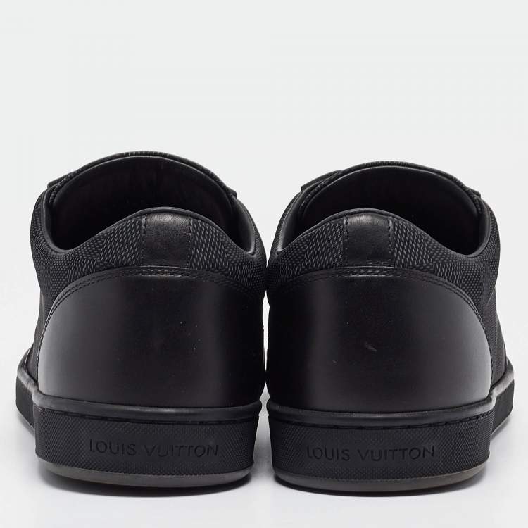 مملوكة مسبقًا Louis Vuitton Graphite/Black Damier Nylon and Leather Offshore Low-Top Sneakers Size 41