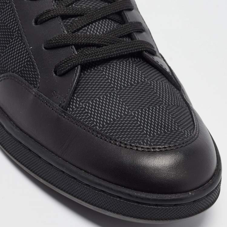 مملوكة مسبقًا Louis Vuitton Graphite/Black Damier Nylon and Leather Offshore Low-Top Sneakers Size 41