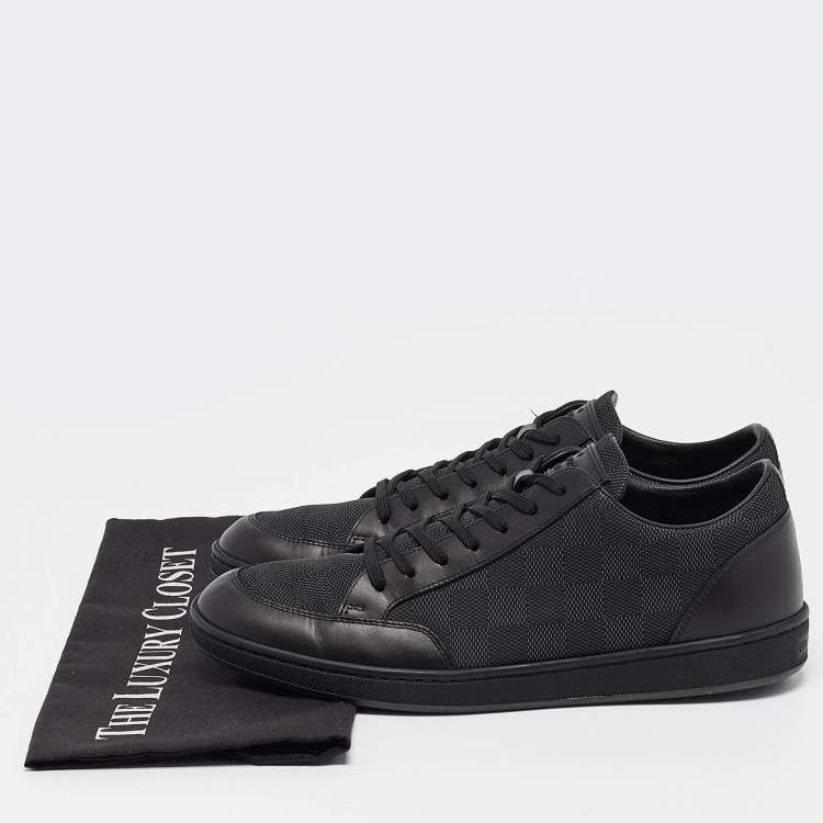 مملوكة مسبقًا Louis Vuitton Graphite/Black Damier Nylon and Leather Offshore Low-Top Sneakers Size 41