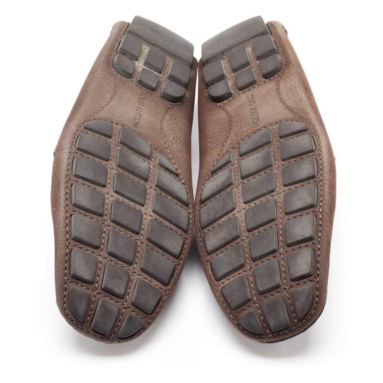Pre Owned Louis Vuitton Dark Brown Leather Monte Carlo Loafers Size 41