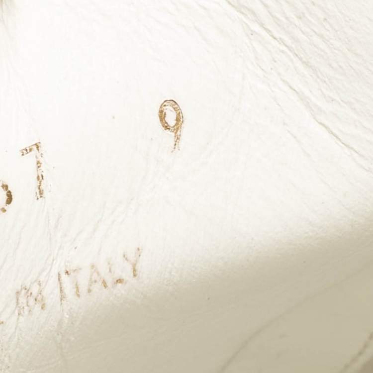 Pre Owned Louis Vuitton White/Monogram Canvas and Leather Low Top Sneakers Size 43