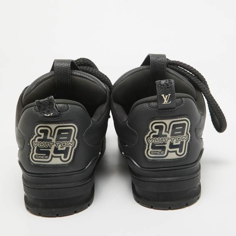 Pre Owned Louis Vuitton Black Leather LV Skate Sneakers Size 45