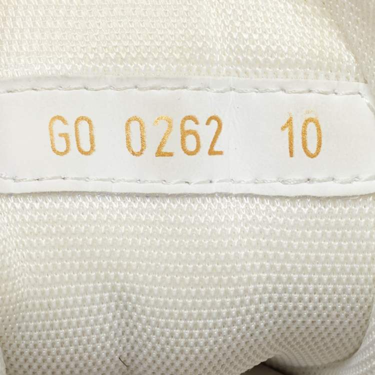 Pre Owned Louis Vuitton White Leather LV Trainer Maxi Sneakers Size 44