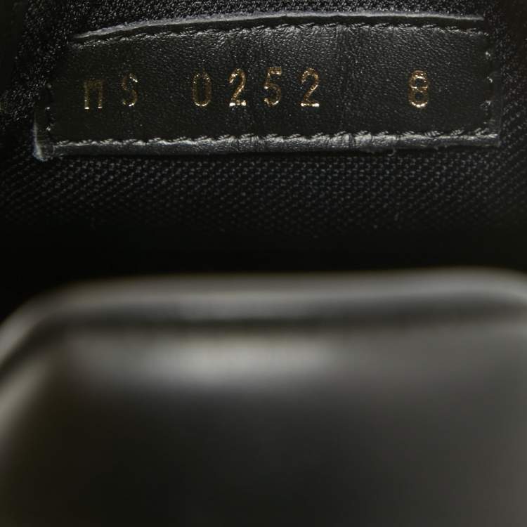 Pre Owned Louis Vuitton Black/Grey Monogram Canvas and Leather Rivoli Sneakers Size 42