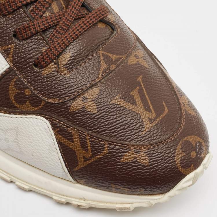 Pre Owned Louis Vuitton Brown/Black Canvas Run Away Low Top Sneakers Size 43