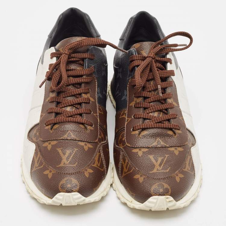 Pre Owned Louis Vuitton Brown/Black Canvas Run Away Low Top Sneakers Size 43