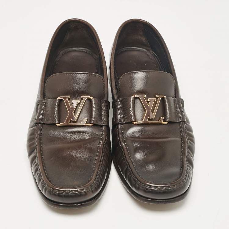 مملوكة مسبقًا Louis Vuitton Brown Leather Monte Carlo Loafers Size 43.5