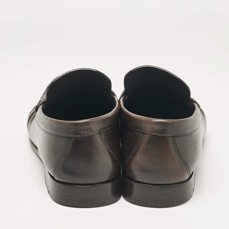 مملوكة مسبقًا Louis Vuitton Brown Leather Monte Carlo Loafers Size 43.5