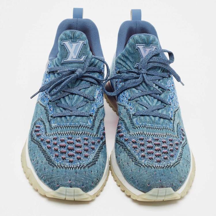 مملوكة مسبقًا Louis Vuitton Blue Knit Fabric V.N.R Sneakers Size 43