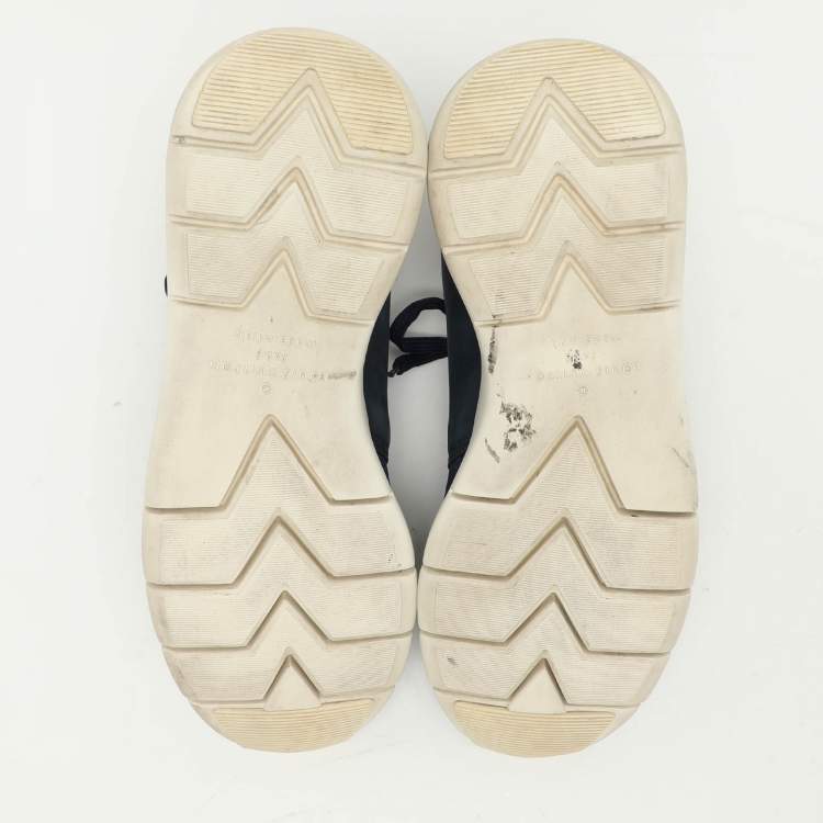 مملوكة مسبقًا Louis Vuitton Blue Damier Ebene Neoprene Fastlane Low Top Sneakers Size 42.5