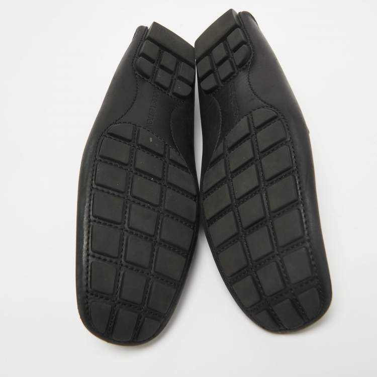 Pre Owned Louis Vuitton Black Leather Monte Carlo Loafers Size 43.5