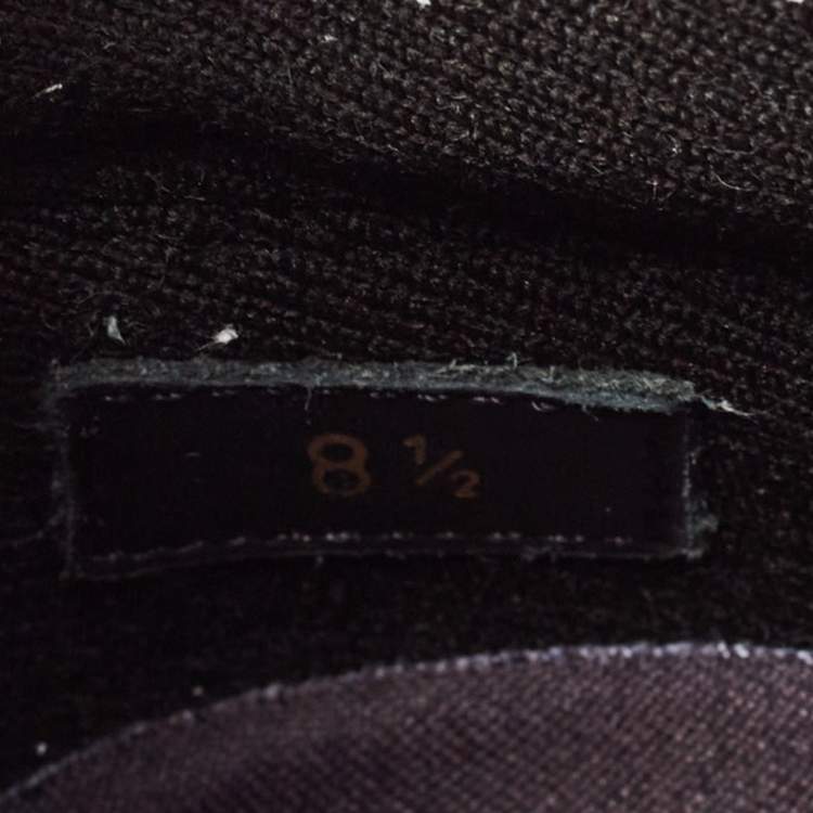 Pre Owned Louis Vuitton Black Knit Fabric V.N.R Lace Up Sneakers Size 42.5
