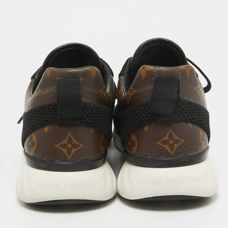 مملوكة مسبقًا Louis Vuitton Black Mesh and Monogram Canvas Fastlane Sneakers Size 40.5