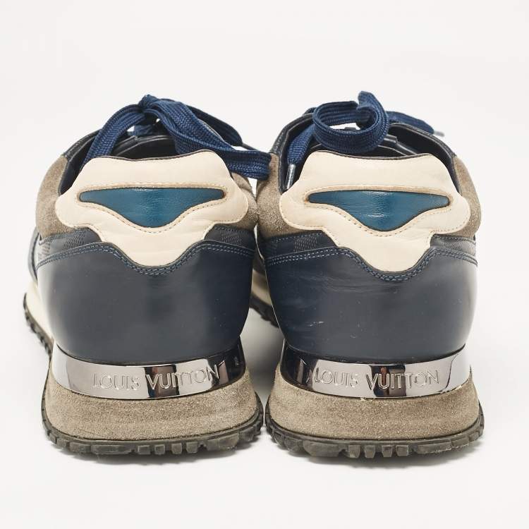 مملوكة مسبقًا Louis Vuitton Tricolor Leather and Suede Low Top Sneakers Size 44