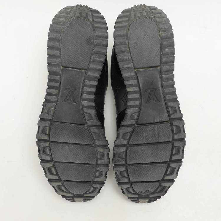 Pre Owned Louis Vuitton Black Monogram PVC and Leather Runaway Sneakers Size 42