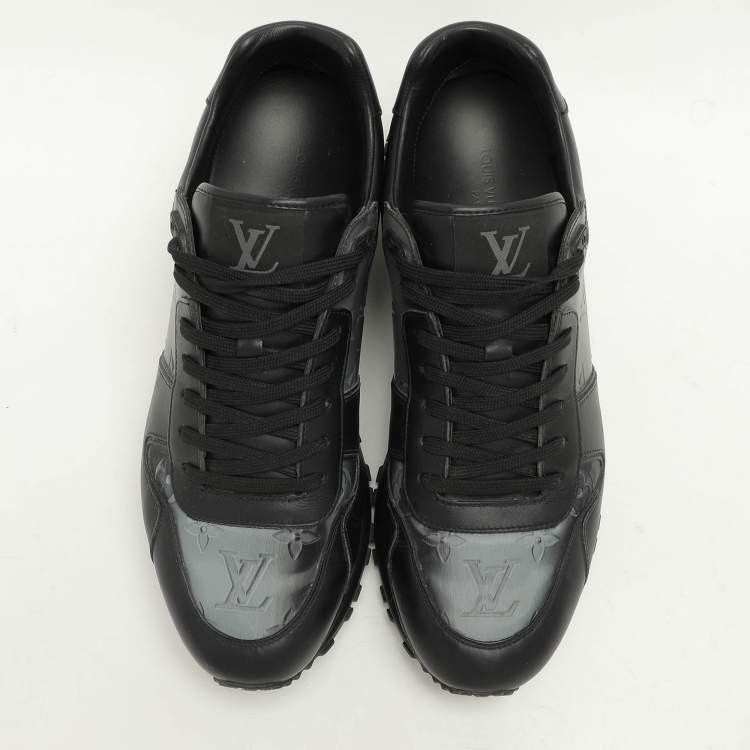 Pre Owned Louis Vuitton Black Monogram PVC and Leather Runaway Sneakers Size 42